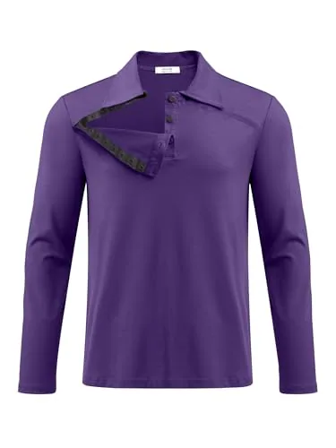 Unisex Long-Sleeve Port-Access Shirt IV, Dark Purple