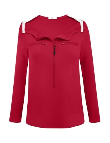 Women's Long-Sleeve Port-Access Sweatshirt II, Red