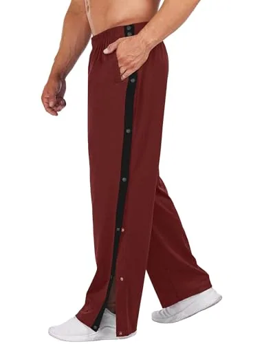 Men's Tear-Away Pants, Wine Red