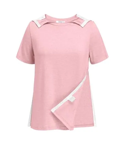 Women's Short-Sleeve Tear-Away Shirt, Pink