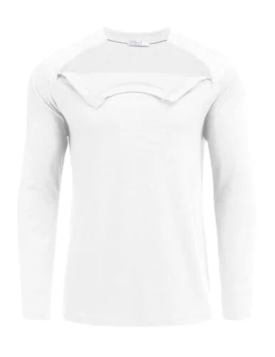 Unisex Long-Sleeve Port-Access Shirt, White