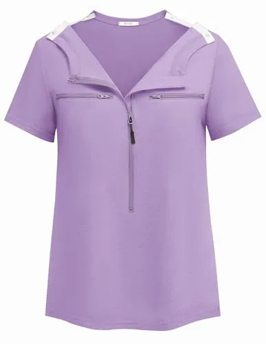 Women's Short-Sleeve Port-Access Shirt IV, Purple