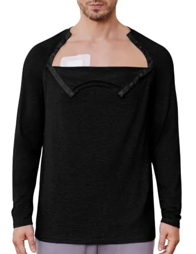 Men's Long-Sleeve Port-Access Shirt, Black