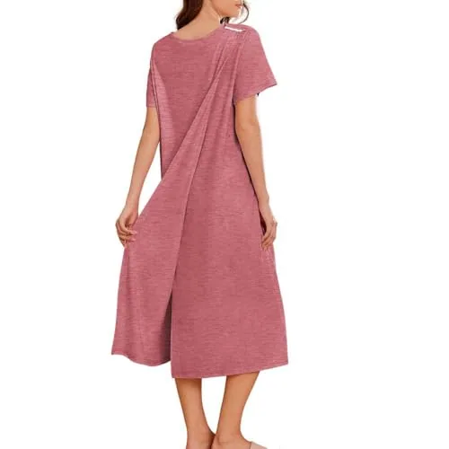 Women's Open-Back Dress III, Rose Red