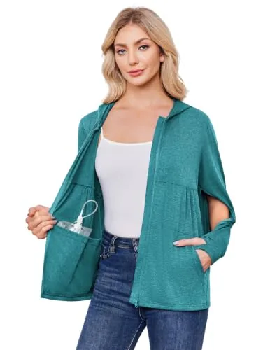 Women's Mastectomy Shirt II, Peacock Blue