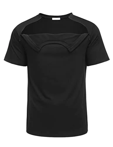 Unisex Short-Sleeve Tear-Away Shirt, Black