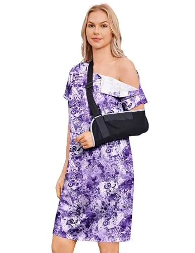 Women's Tear-Away Dress IV, Purple Print