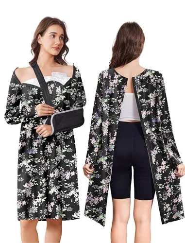 Women's Hospital Gown IV, Black Print
