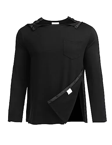 Men's Long-Sleeve Tear-Away Shirt, Black
