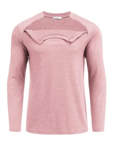 Unisex Long-Sleeve Port-Access Shirt, Pink