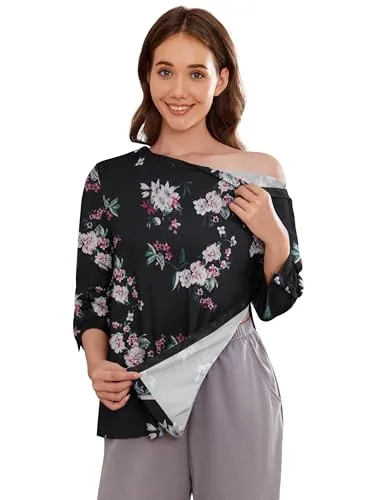 Women's Tear-Away Shirt V, Black Print