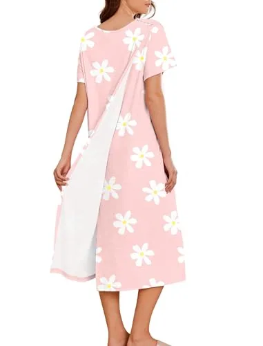 Women's Open-Back Dress III, Pink Daisy
