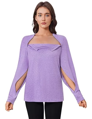 Women's Long-Sleeve Port-Access Shirt, Purple