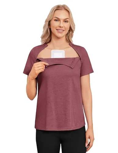 Women's Short-Sleeve Port-Access Shirt II, Red