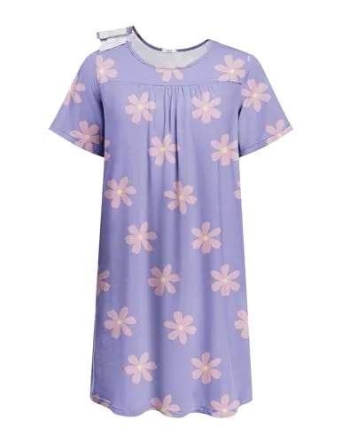 Women's Tear-Away Dress III, Blue Flower Print
