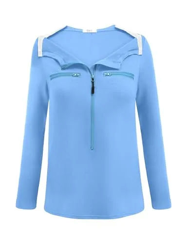 Women's Mastectomy Shirt VI, Light Blue