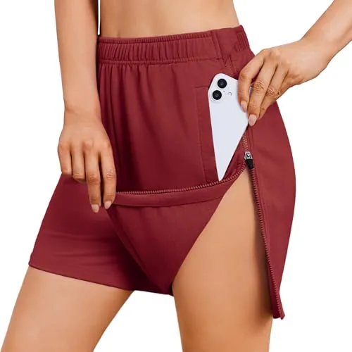 Women's Tear-Away Shorts III, Wine Red