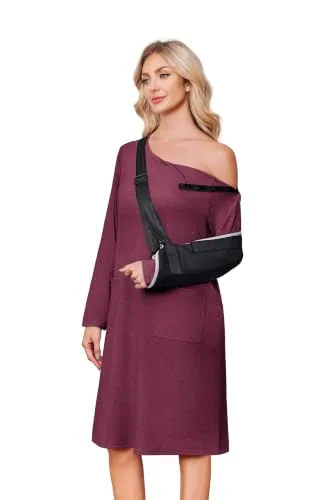 Women's Hospital Gown IX, Wine Red