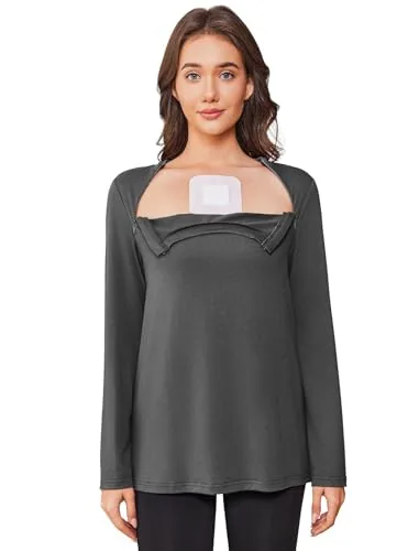 Women's Long-Sleeve Port-Access Shirt III, Dark Gray